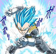 Super Saiyan Blue's primary appearance in the manga