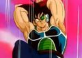 Bardock prepares a Double Axe Handle in Bardock - The Father of Goku