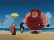 Goku brings Muscular Lady
