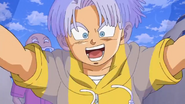 Trunks entering The Cube.