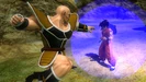 Yamcha blocking an attack from Nappa