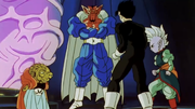 Gohan and Shin confront Babidi and Dabura.png