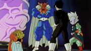 Gohan and Shin confront Babidi and Dabura