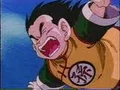 Gohan thrown at a mountain
