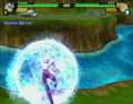 Cooler in his 5th form using Psycho Barrier in Budokai Tenkaichi 3