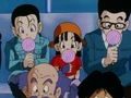 Videl, Pan and Gohan with lollipops