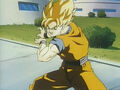 Goku charges a Super Kamehameha in Plan to Eradicate the Saiyans