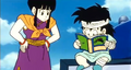 Gohan pretending to study