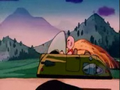 Krillin in his hovercar