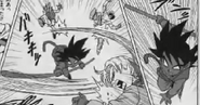 Shadow Goku uses his Power Pole