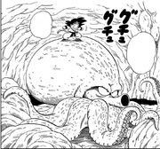 Goku meets a giant ocotpus