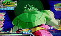 Broly charges a Super Gigantic Cannon in Dragon Ball Heroes