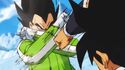 Broly attacks Vegeta