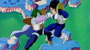 Zarbon and Vegeta collide