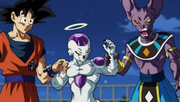 Goku,Frieza and Beerus