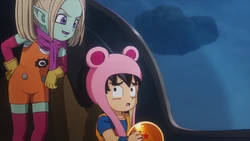 Goku usa um capuz de urso