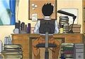 Gohan working at home