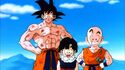 Goku, Gohan and Krillin in Lord Slug