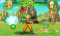 Goku fires a Ki Blast in Tap Battle