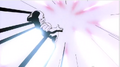 Krillin hit by Super Android 13's blast in Super Android 13!