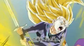 Super Saiyan 3 Future Trunks using his sword in Dragon Ball Heroes Mission 2