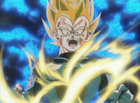 Vegeta's first transformation into a Super Saiyan