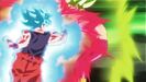 Super Saiyan Blue Kaio-ken Goku punches Kefla