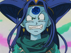 Oceanus Shenron embarrassed when Goku asks about her birth