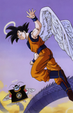 Goku & King Kai using Hikou in "We Were Angels"