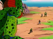 Cell interrupts Piccolo and 17's fight
