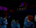 Tuffle soldiers combat Saiyans