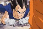 Vegeta dopo a sconfitta di Majin Bu