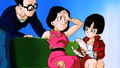 Gohan, and Videl try to comfort Chi-Chi after Goku's departure