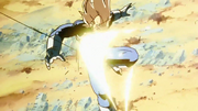 Future Vegeta Hit By Accel Shot