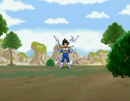 Vegeta prepares the Galaxy Breaker in DBZ: The Legend