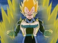Super Saiyan Vegeta bursts with rage