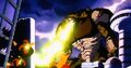 Hirudegarn attacks Goku with his Genma Flame attack in Wrath of the Dragon