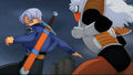 Future Trunks battles Jeice in the Ultimate Tenkaichi intro