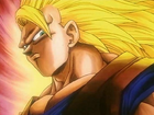 Super Saiyan 3 Goku in his battle against Majin Buu