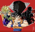 Goku and three of Dragon Ball Super's major antagonists