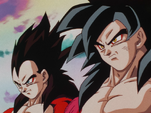 Vegeta and Goku as Super Saiyan 4s