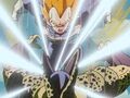 Vegeta punches Cell