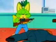 Konkichi con una escopeta