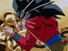 Goku headbutts Nuova Shenron