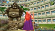 A statue of Captain Bacterian in Dragon Ball Online