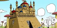 Il castello di Pilaf nelle illustrazioni a colori del manga