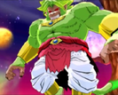 Legendary Golden Great Ape Broly under Towa's control in Dragon Ball Fusions