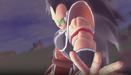 Raditz after firing the attack