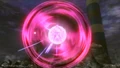Jiren (Full Power) performing his Evasive Skill variant of Mighty Explosive Wave in Xenoverse 2