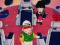 Krillin in the ship for Namek